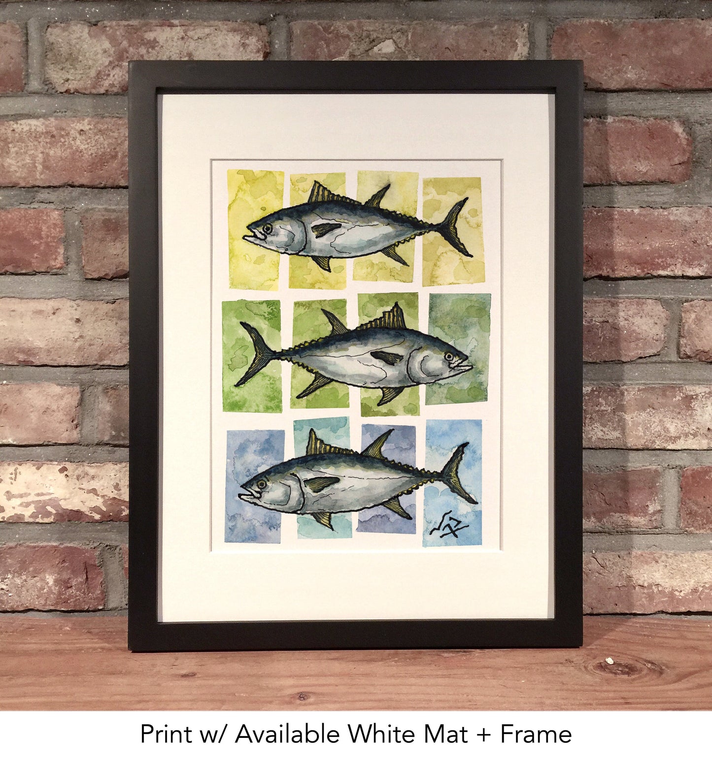 TUNA SQUARES // Ink & Watercolor
