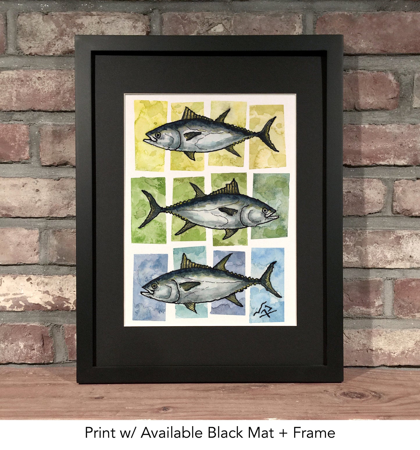 TUNA SQUARES // Ink & Watercolor