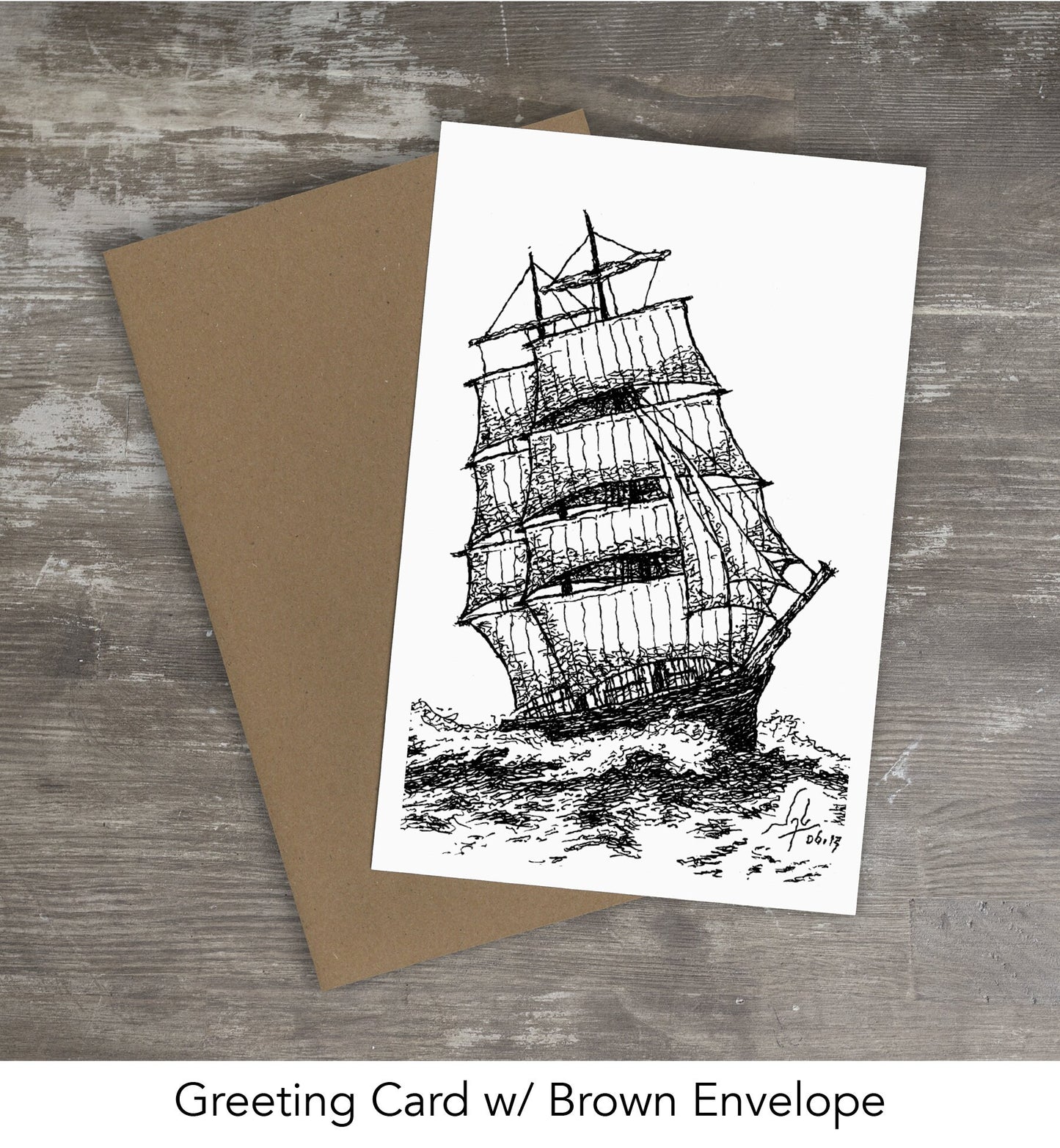 CLIPPER SHIP // Pen and Ink