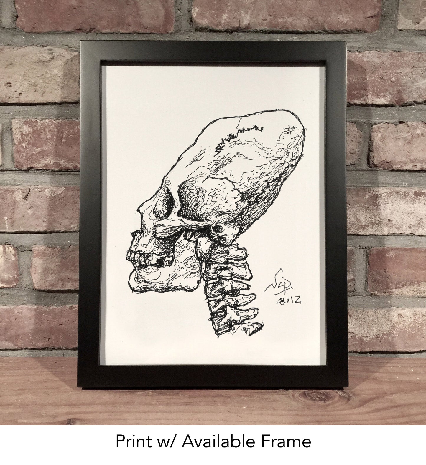 ELONGATED SKULL // Pen & Ink