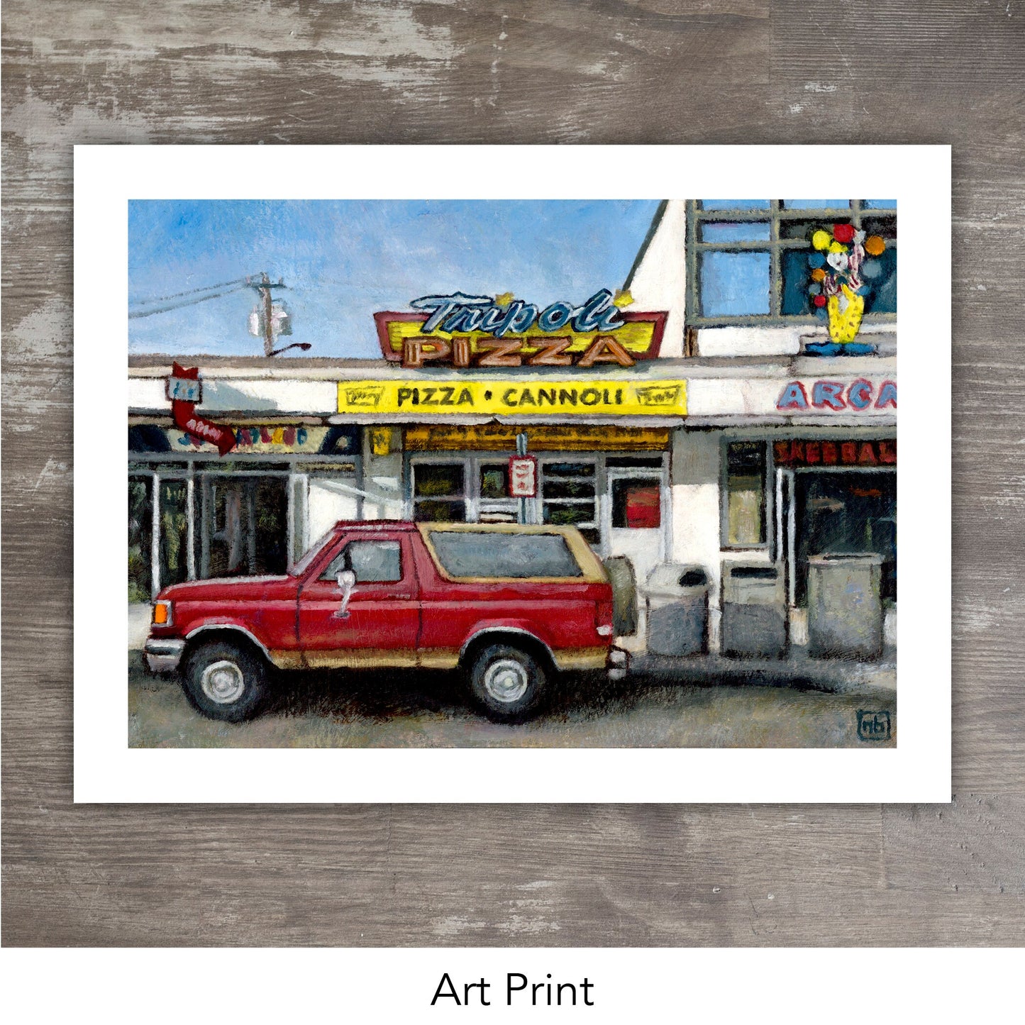 TRIPOLI BEACH PIZZA Salisbury Massachusetts // Oil Painting