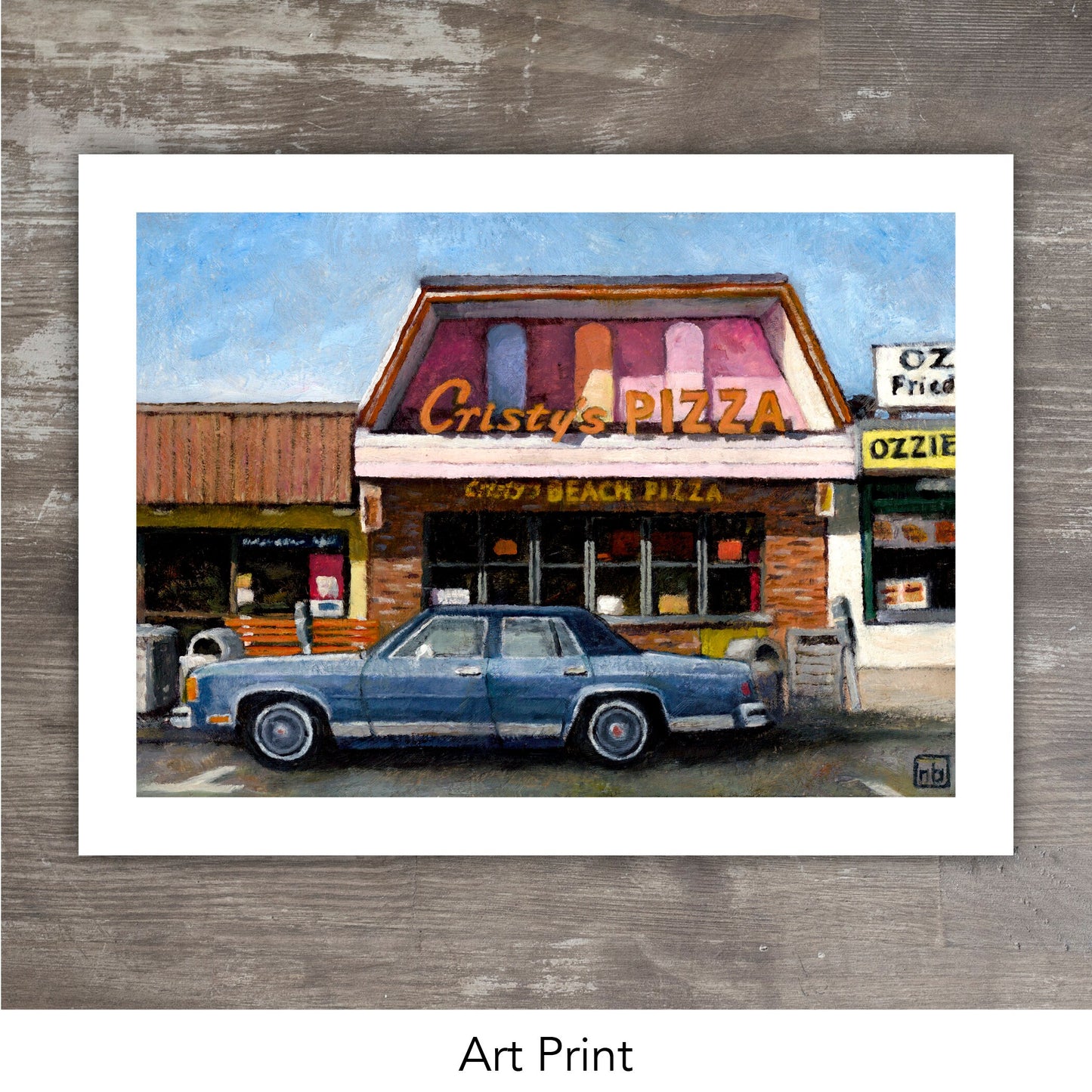 CHRISTYS BEACH PIZZA Salisbury Massachusetts // Oil Painting