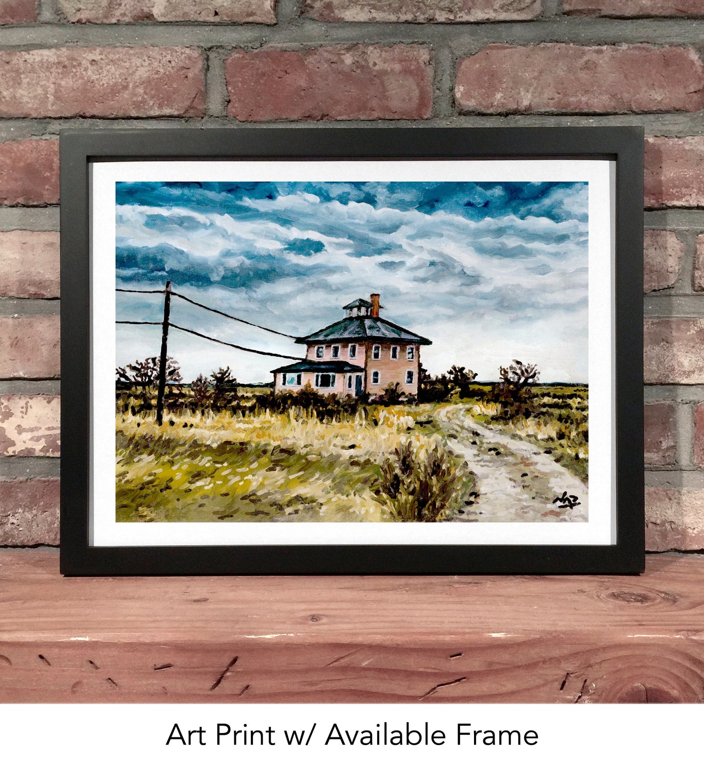 PLUM ISLAND Pink House // Oil Painting
