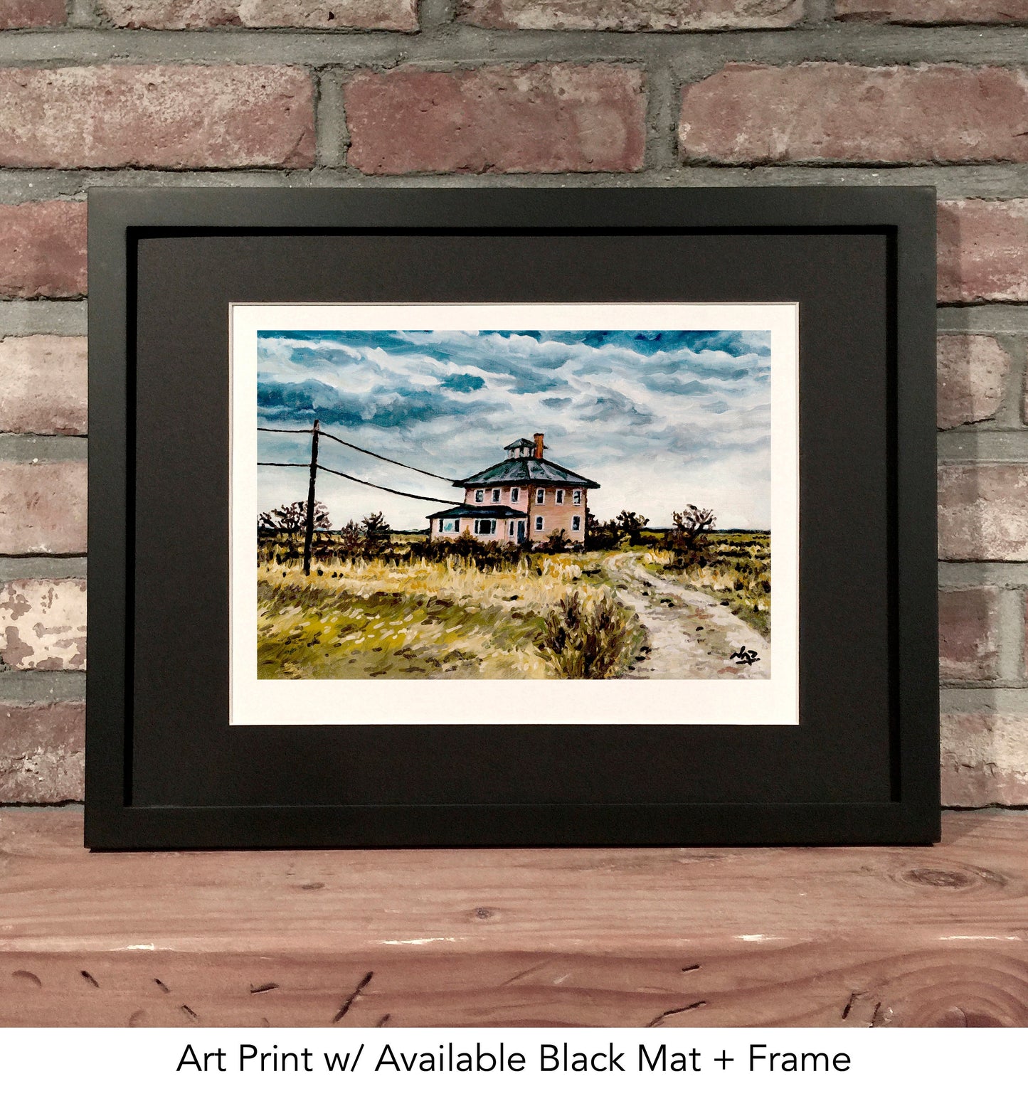 PLUM ISLAND Pink House // Oil Painting