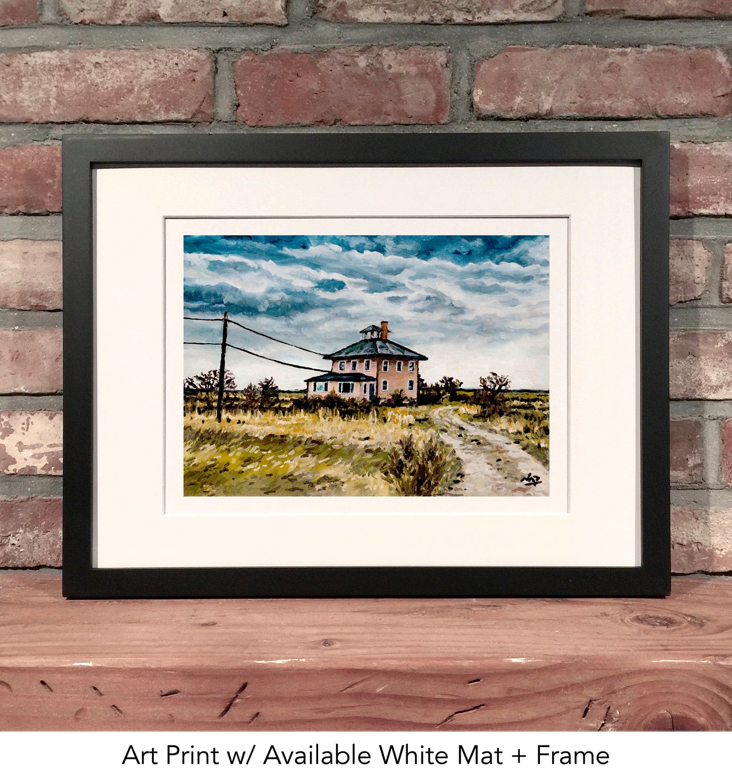 PLUM ISLAND Pink House // Oil Painting