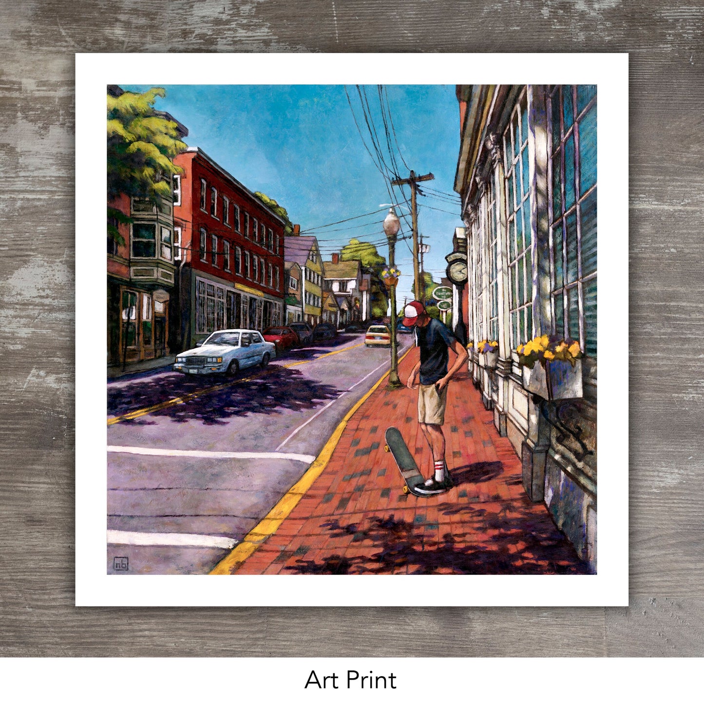 SKATER ON MARKET ST. // Oil Painting