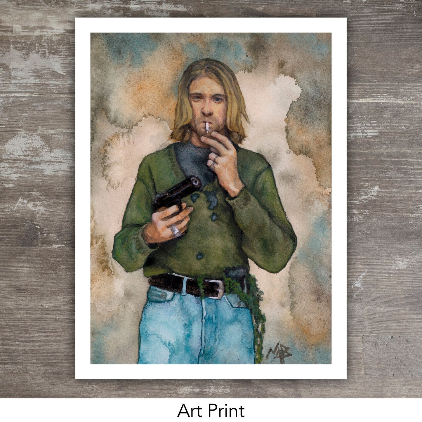 KURT COBAIN // Watercolor Painting