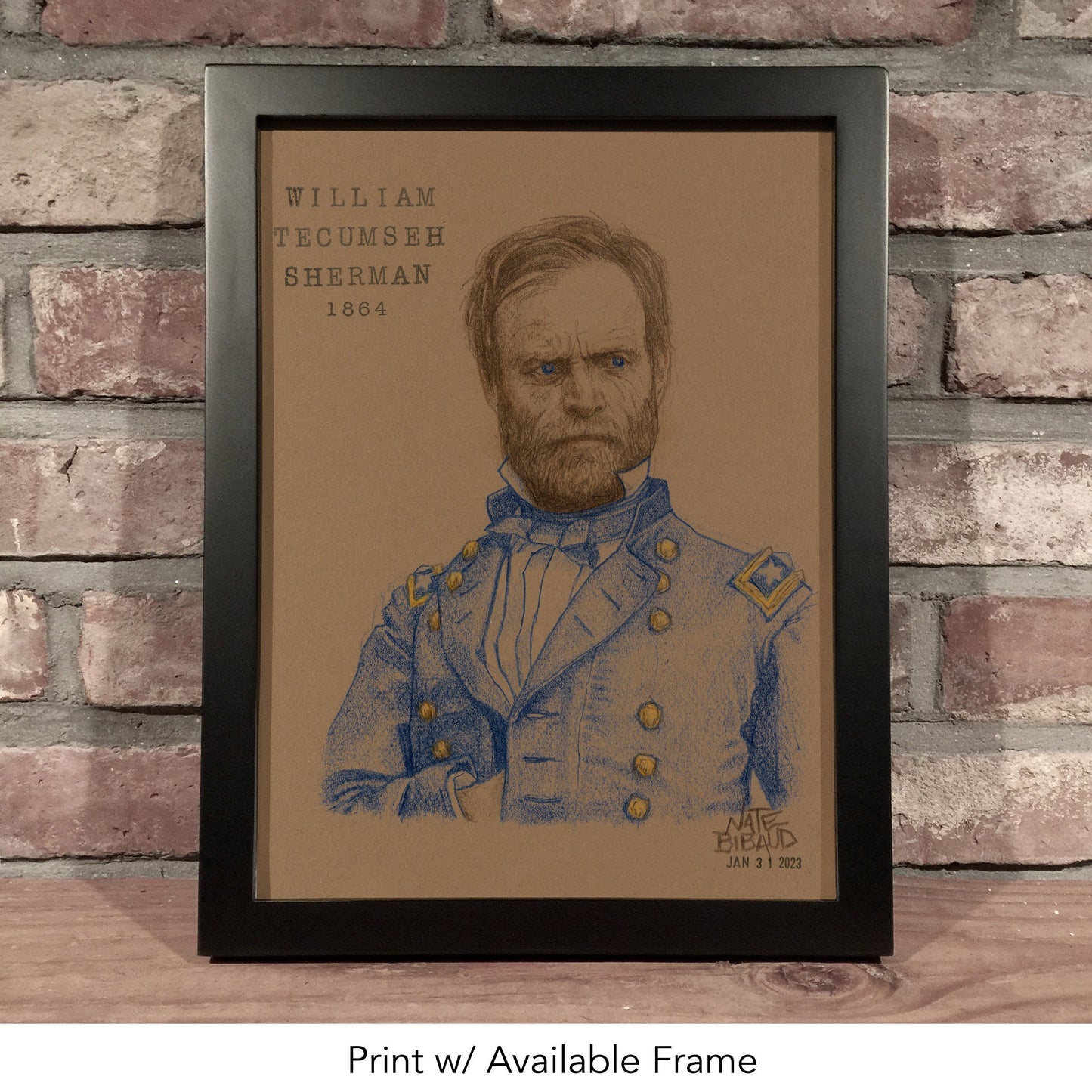 WILLIAM TECUMSEH SHERMAN // Colored Pencil Drawing