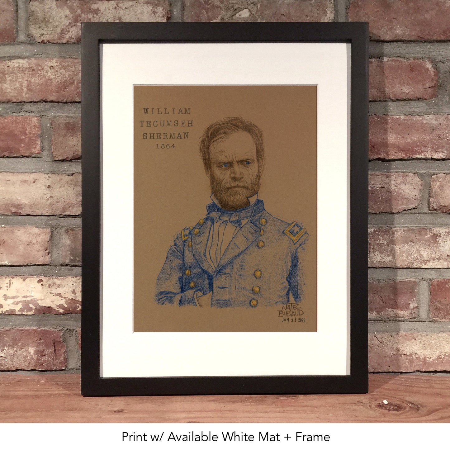 WILLIAM TECUMSEH SHERMAN // Colored Pencil Drawing