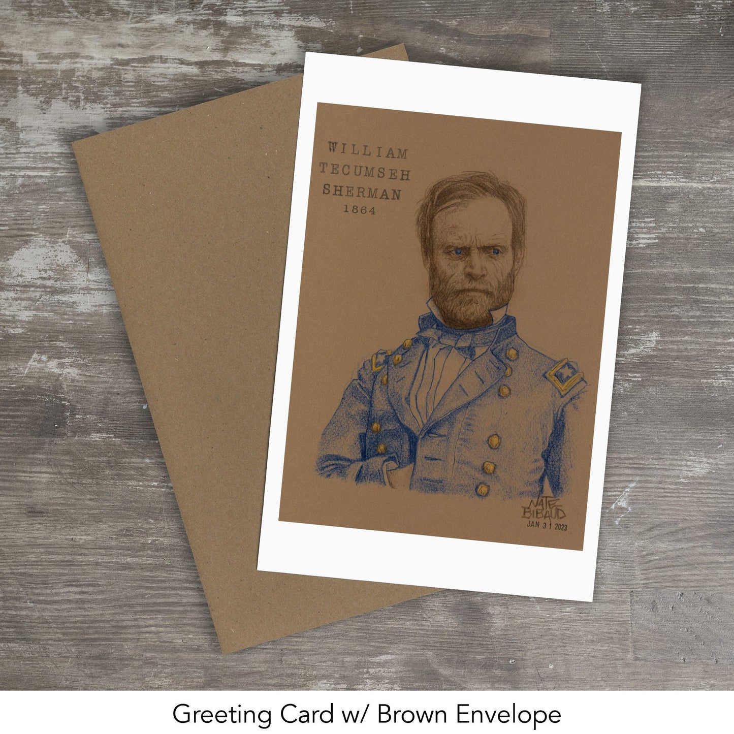 WILLIAM TECUMSEH SHERMAN // Colored Pencil Drawing