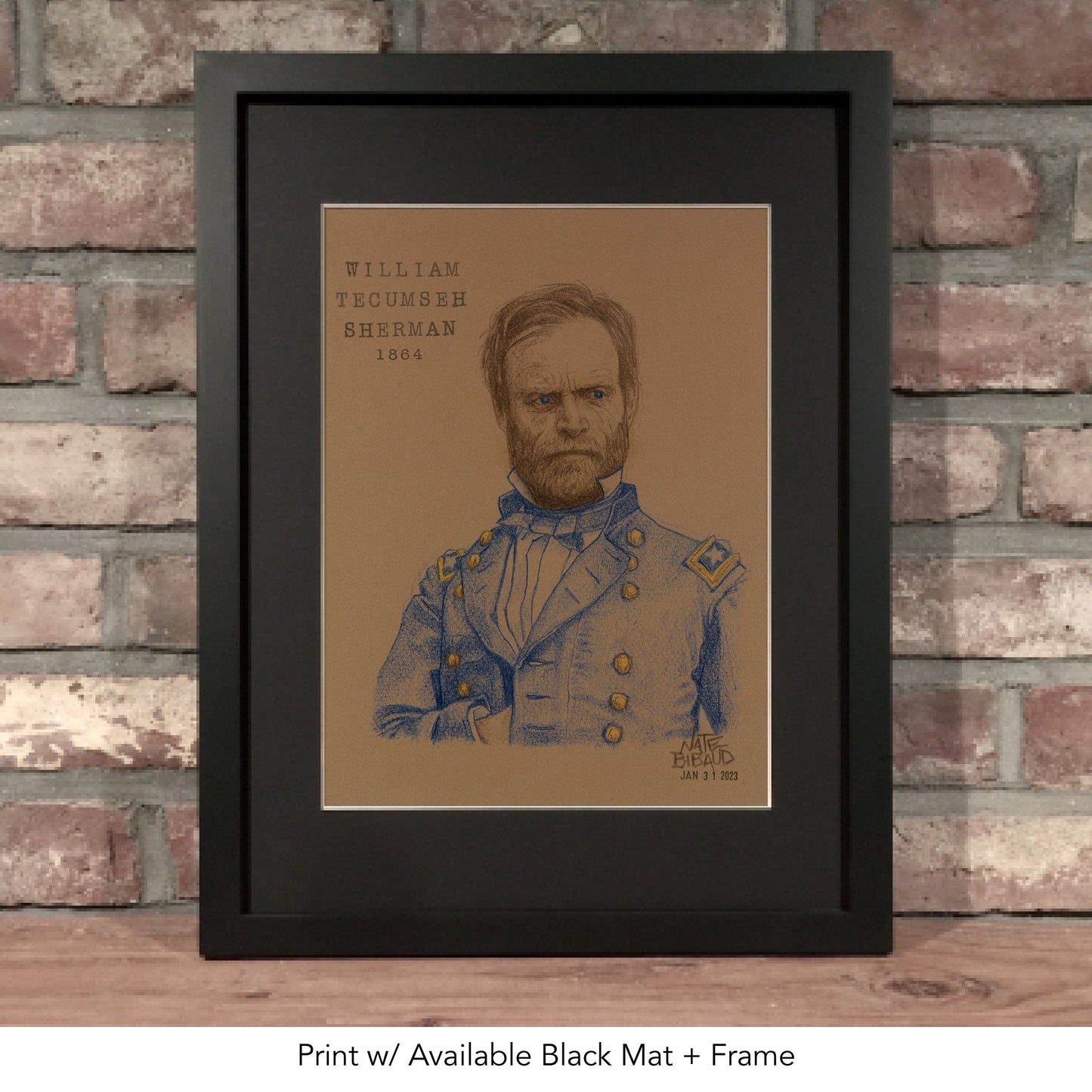 WILLIAM TECUMSEH SHERMAN // Colored Pencil Drawing