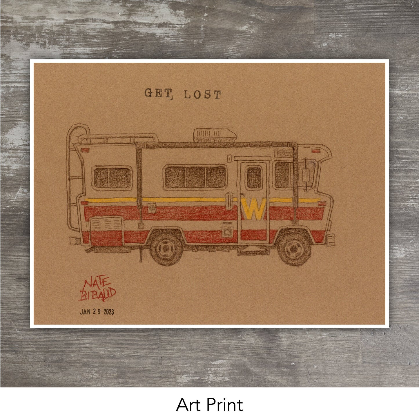 GET LOST WINNEBEGO // Colored Pencil Drawing