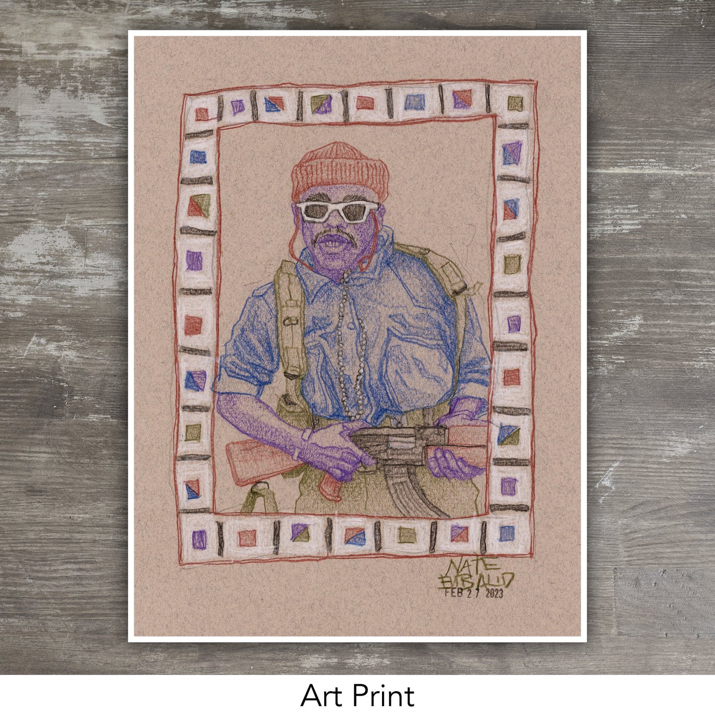 FIGHTER FROM LIBERIA // Colored Pencil Drawing