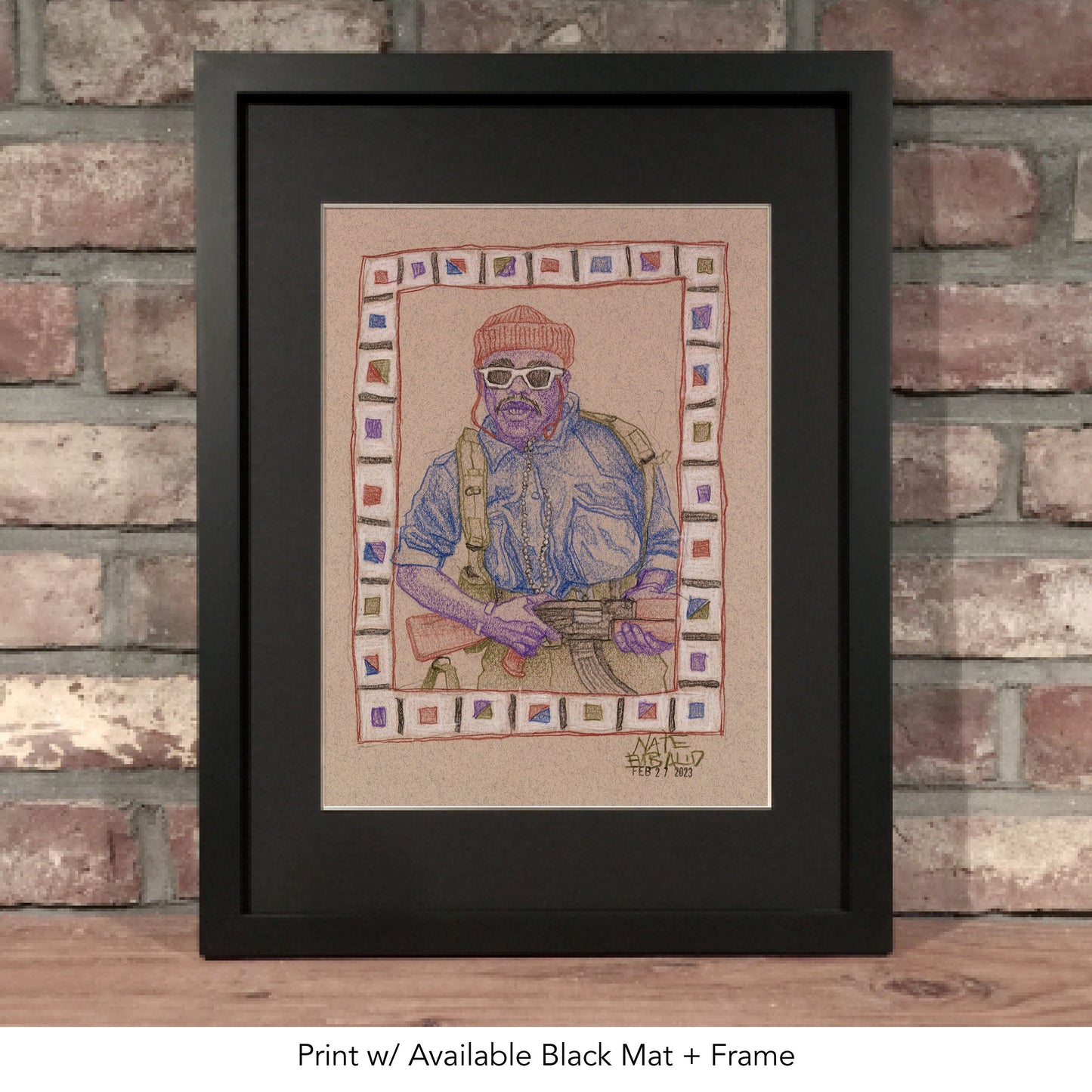 FIGHTER FROM LIBERIA // Colored Pencil Drawing