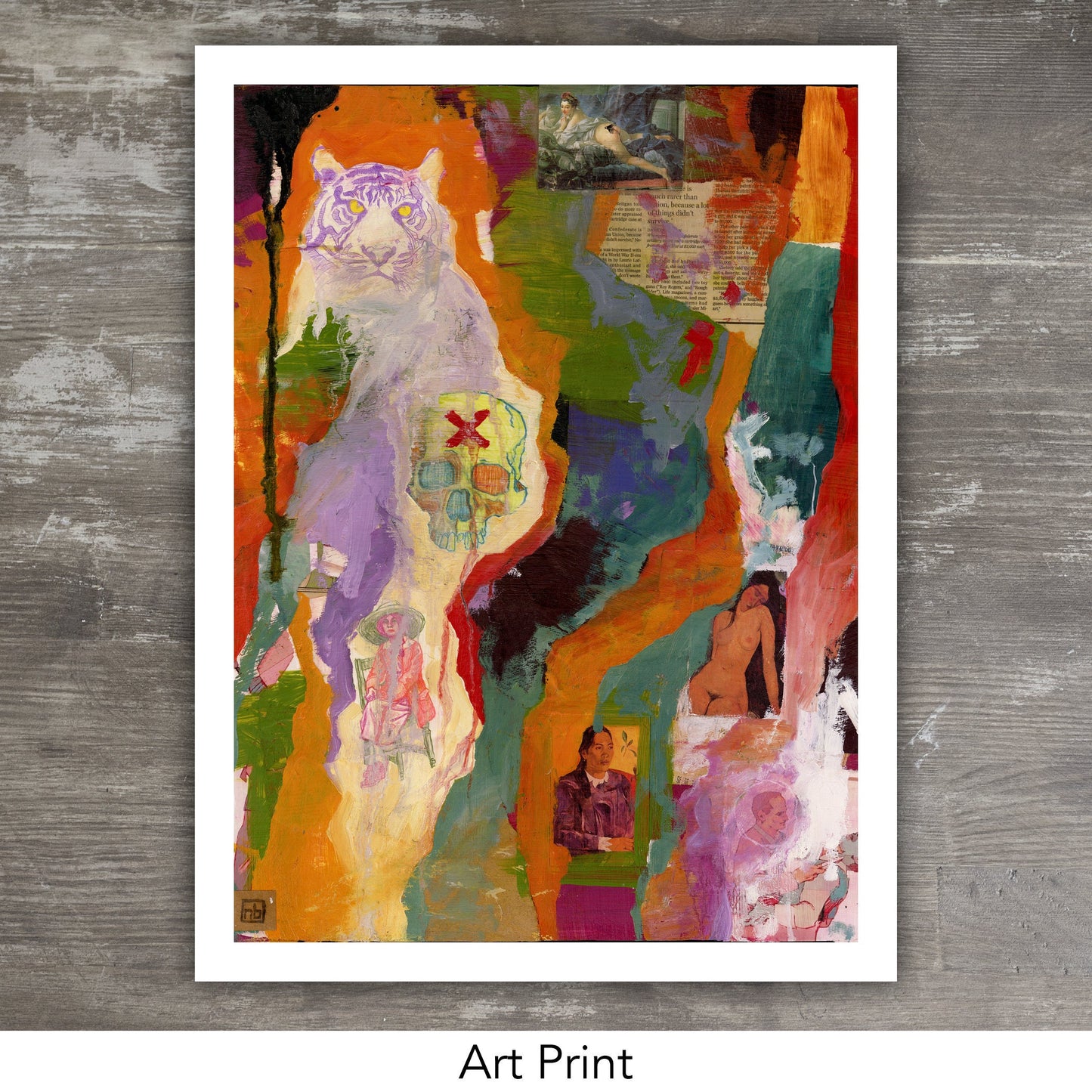 EARN YOUR STRIPES // Mixed Media Painting