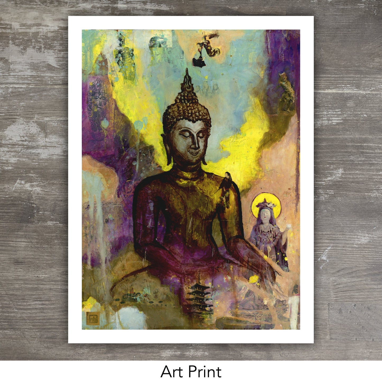 BUDDHA VIBE // Mixed Media Painting