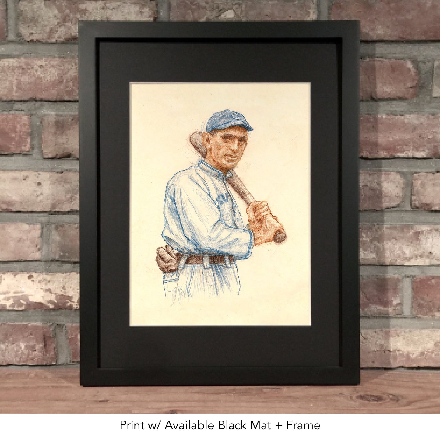 SHOELESS JOE JACKSON // Colored Pencil Drawing (Cleveland Indians, National League, American League, major league baseball)
