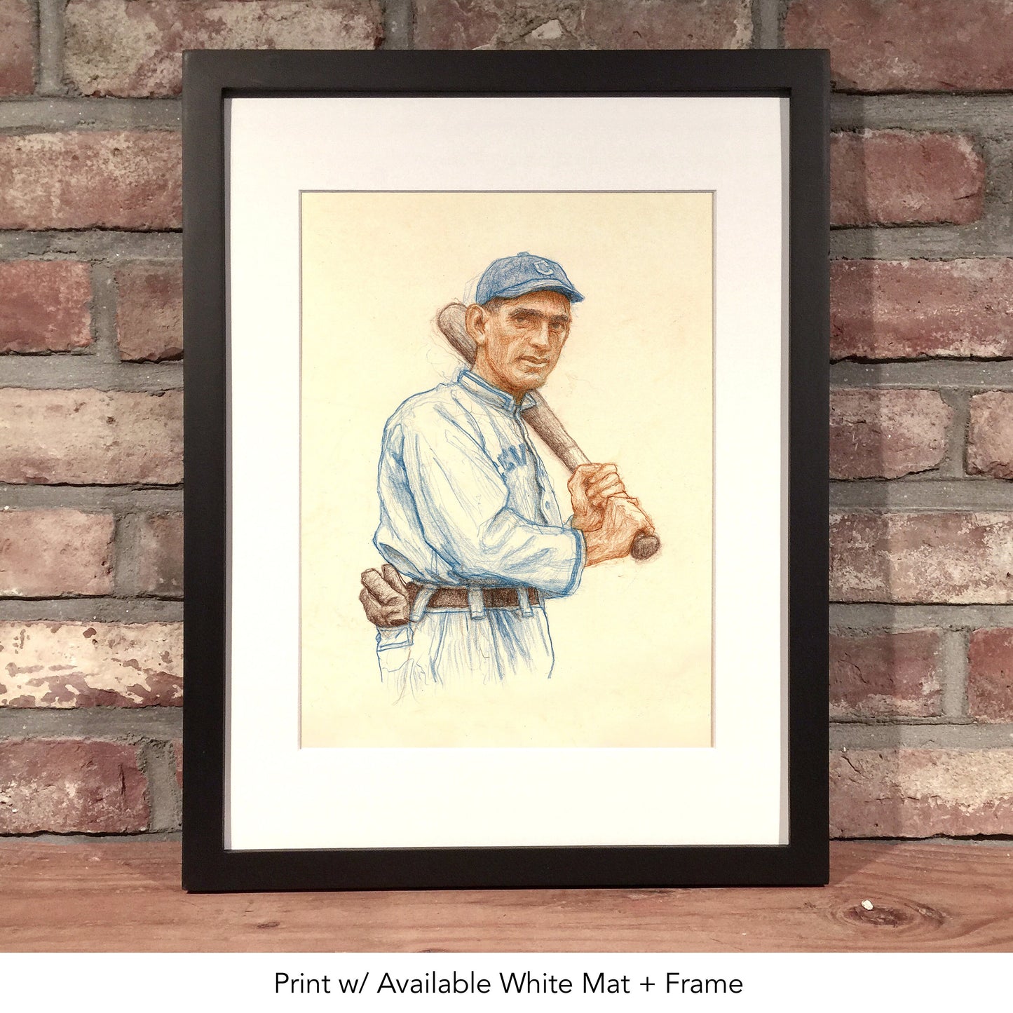 SHOELESS JOE JACKSON // Colored Pencil Drawing (Cleveland Indians, National League, American League, major league baseball)