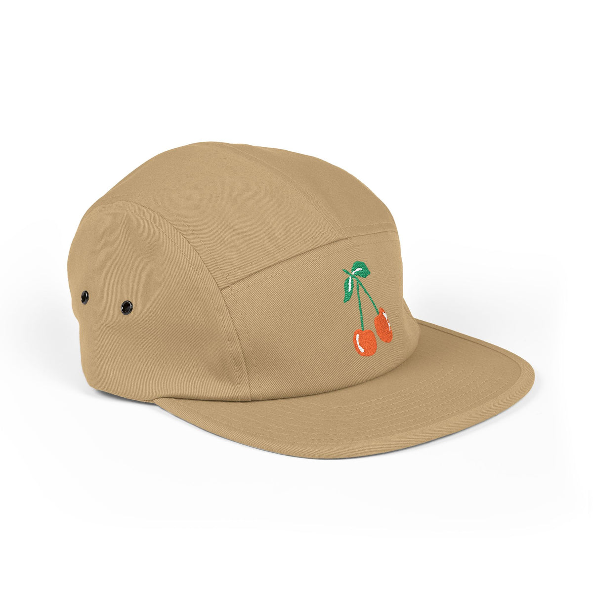 Embroidered Cherry 5-Panel Cap
