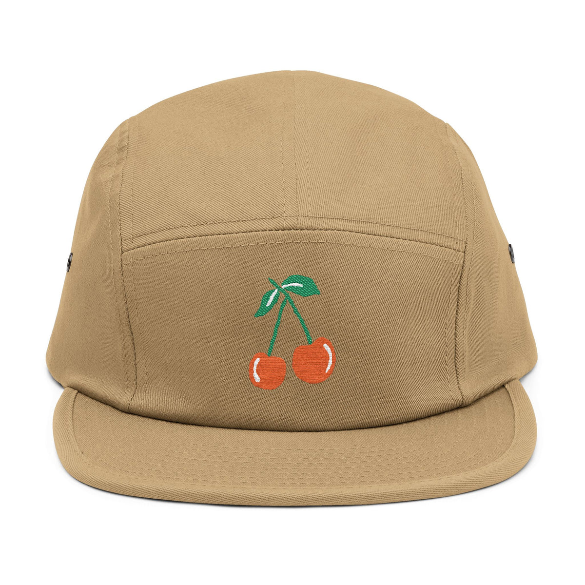 Embroidered Cherry 5-Panel Cap
