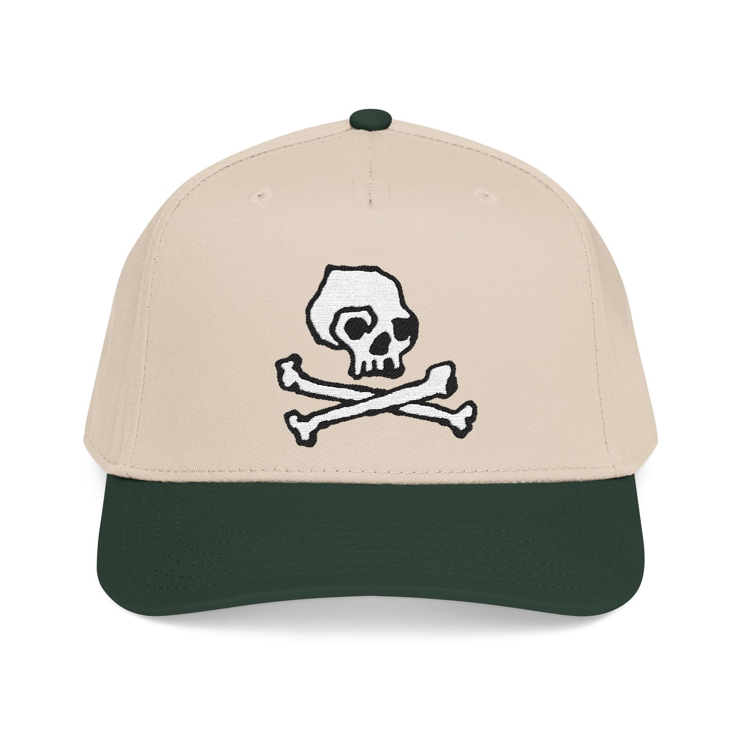 SKULL & CROSSBONES // Mid Profile Baseball Cap