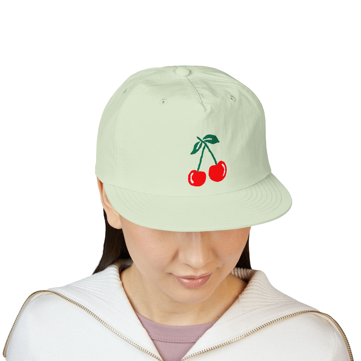 Cherry Embroidered Surf Cap – Vintage Red Cherry Dad Hat