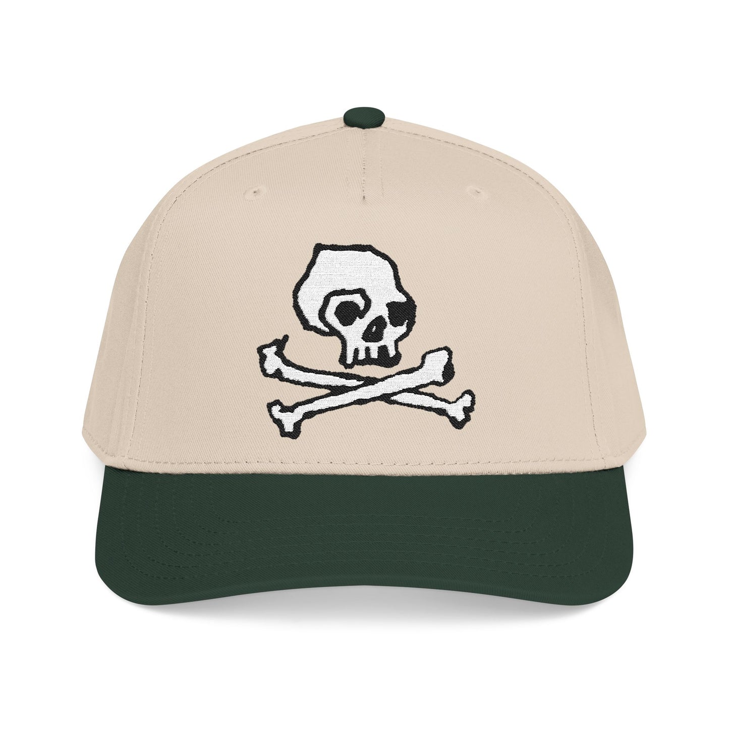 SKULL & CROSSBONES // Mid Profile Baseball Cap