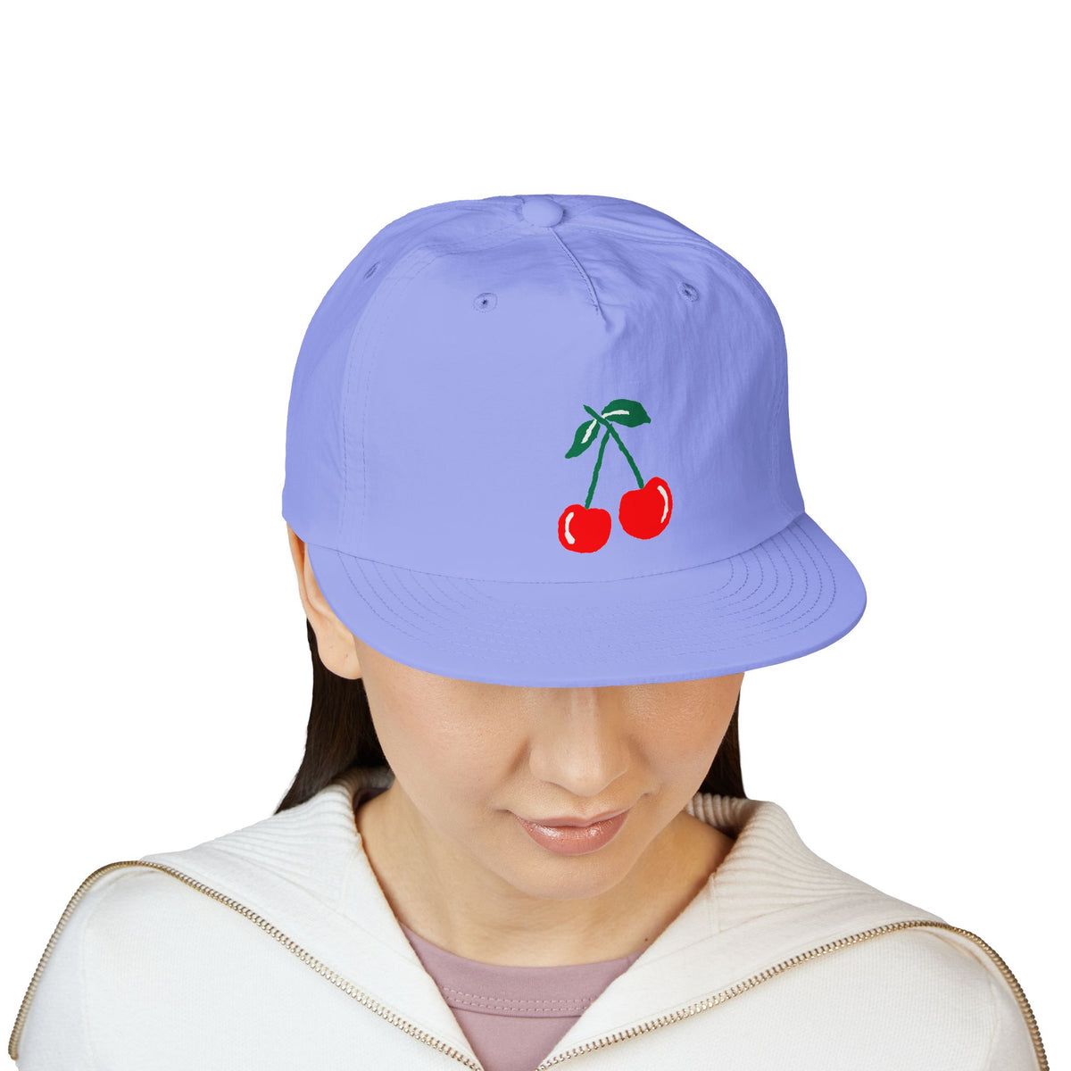 Cherry Embroidered Surf Cap – Vintage Red Cherry Dad Hat