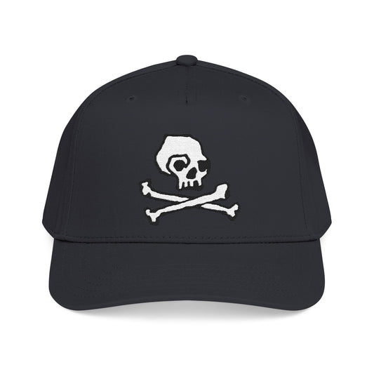 SKULL & CROSSBONES // Mid Profile Baseball Cap