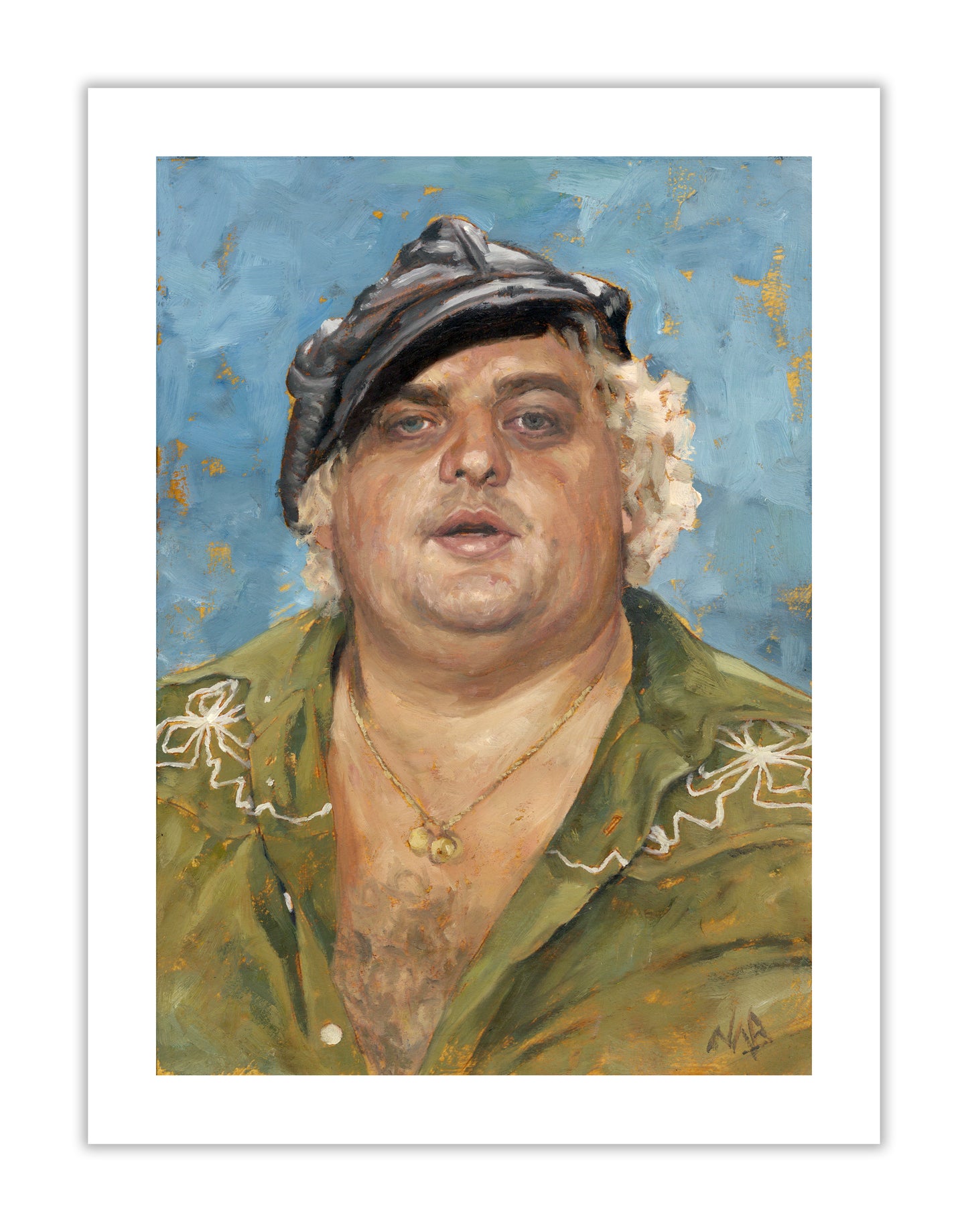 DUSTY RHODES // Oil on Paper - 9”x12” *ORIGINAL PAINTING*