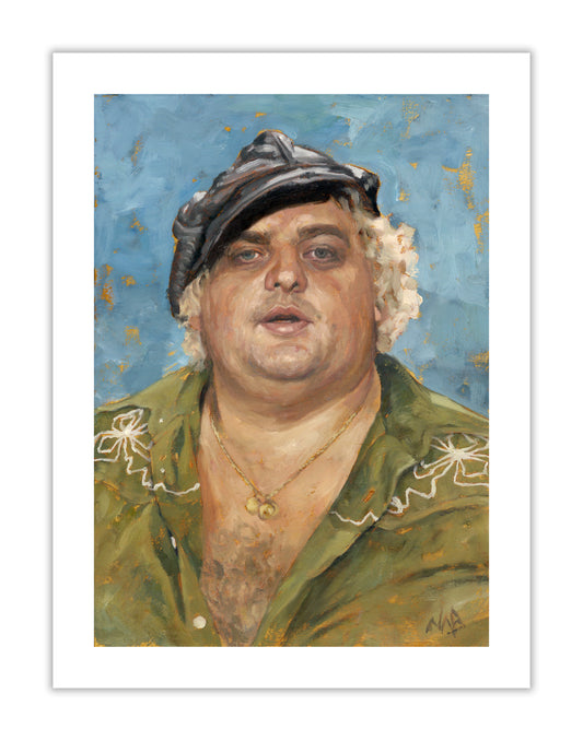 DUSTY RHODES // Oil on Paper - 9”x12” *ORIGINAL PAINTING*