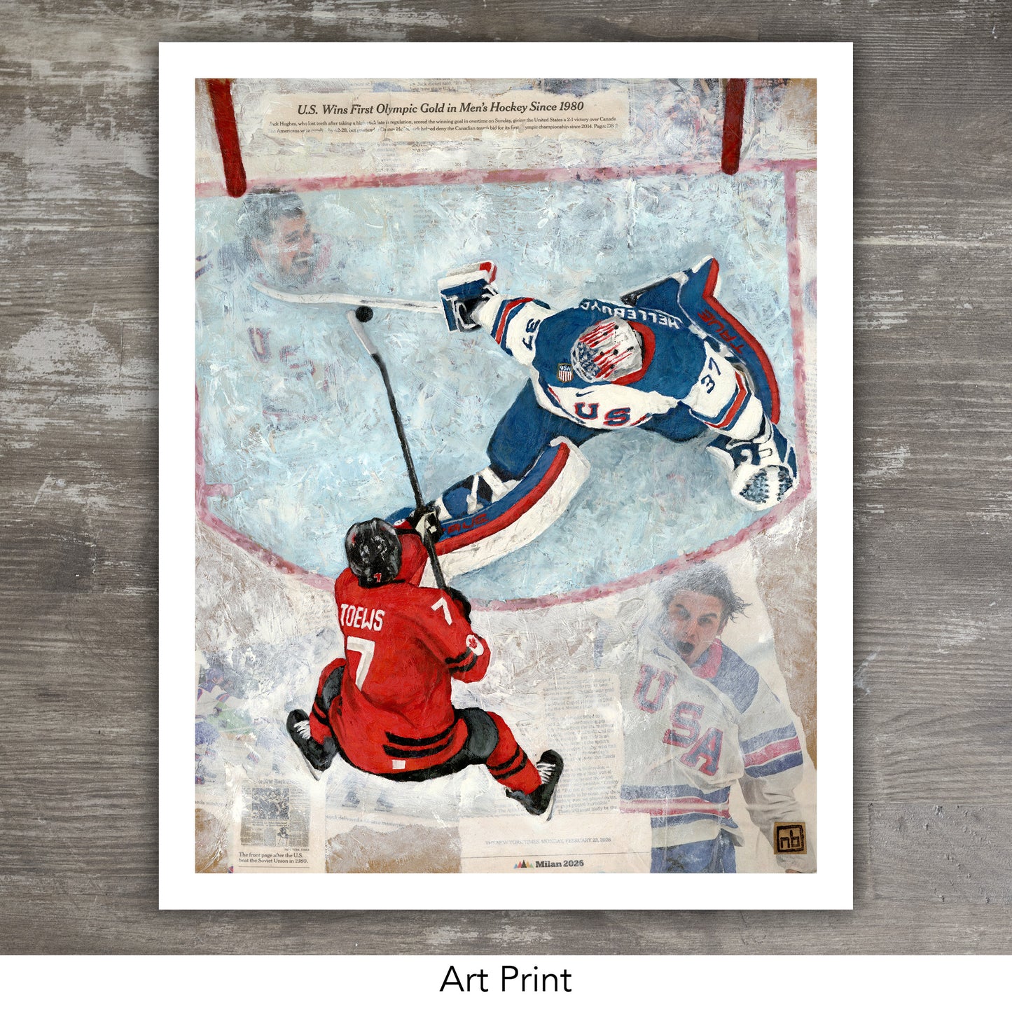 CONNOR HELLEBUYCK'S GOLDEN SAVE // Oil Painting and Newspaper Collage