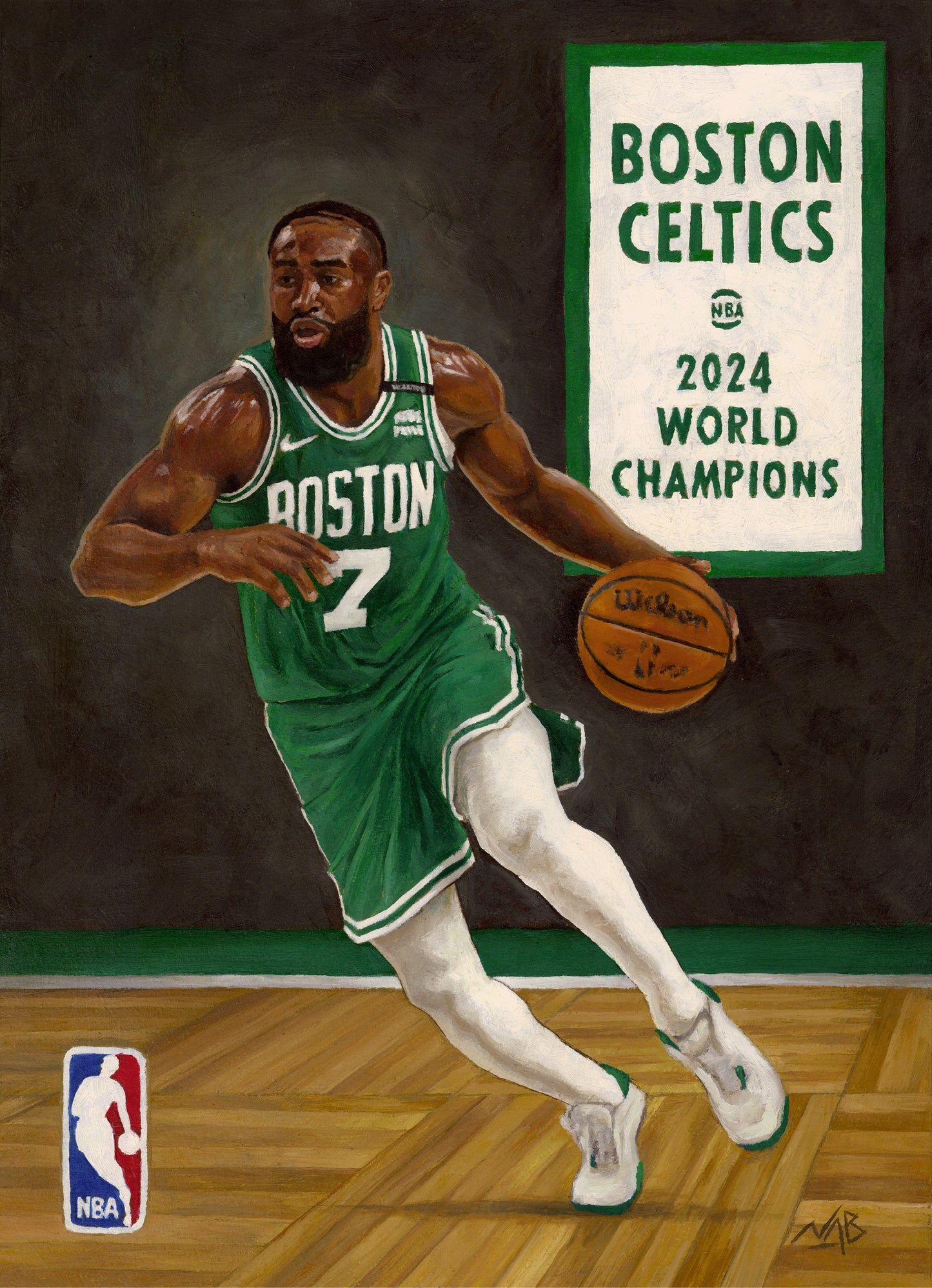 BOSTON CELTICS - Jaylen Brown // Oil Painting