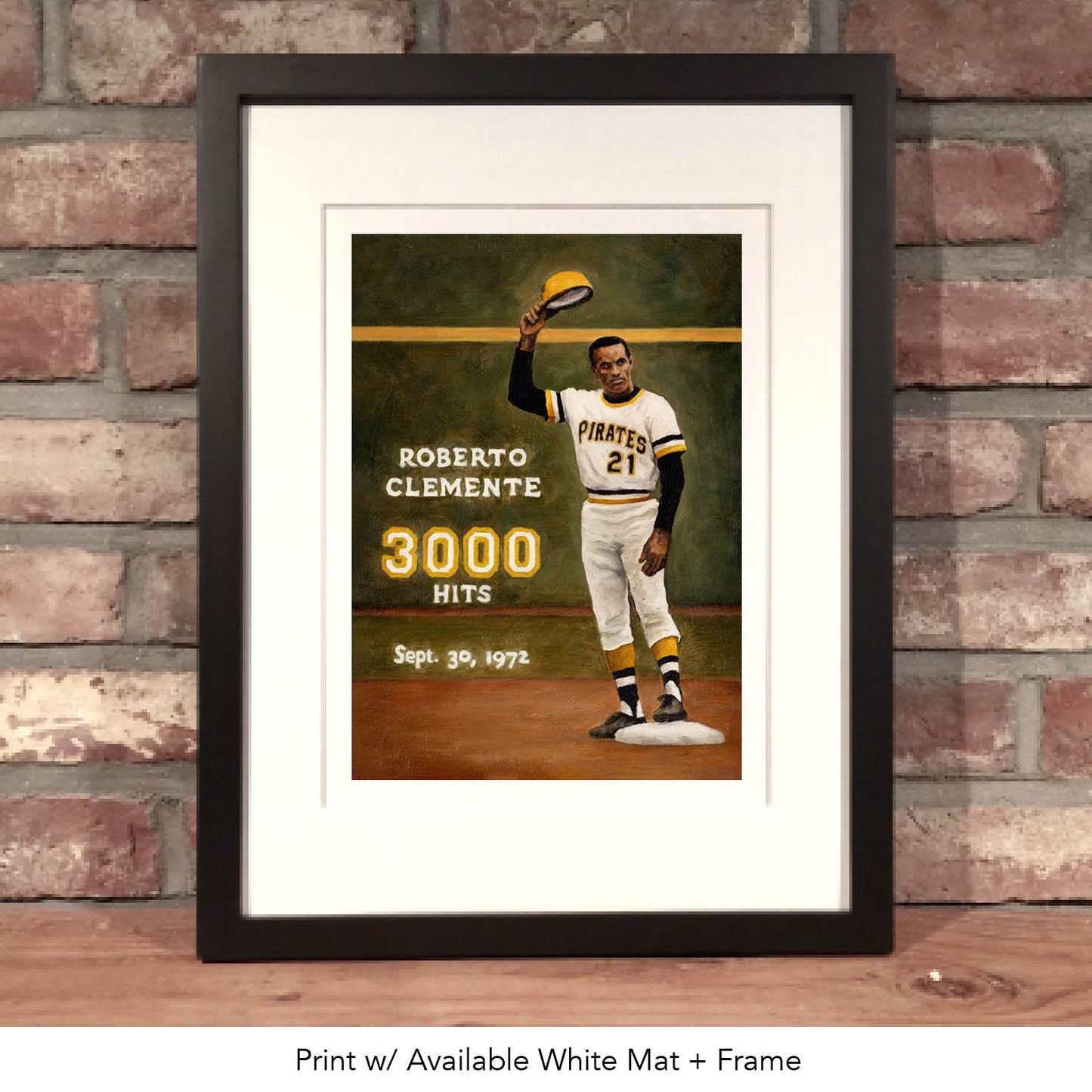 ROBERTO CLEMENTE - 3000 HITS // Oil Painting [Pittsburgh Pirates]