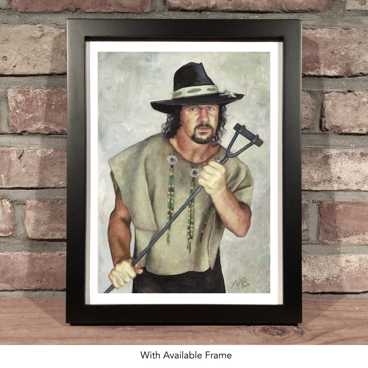 TERRY FUNK // Oil on Paper - 9”x12” *ORIGINAL PAINTING*