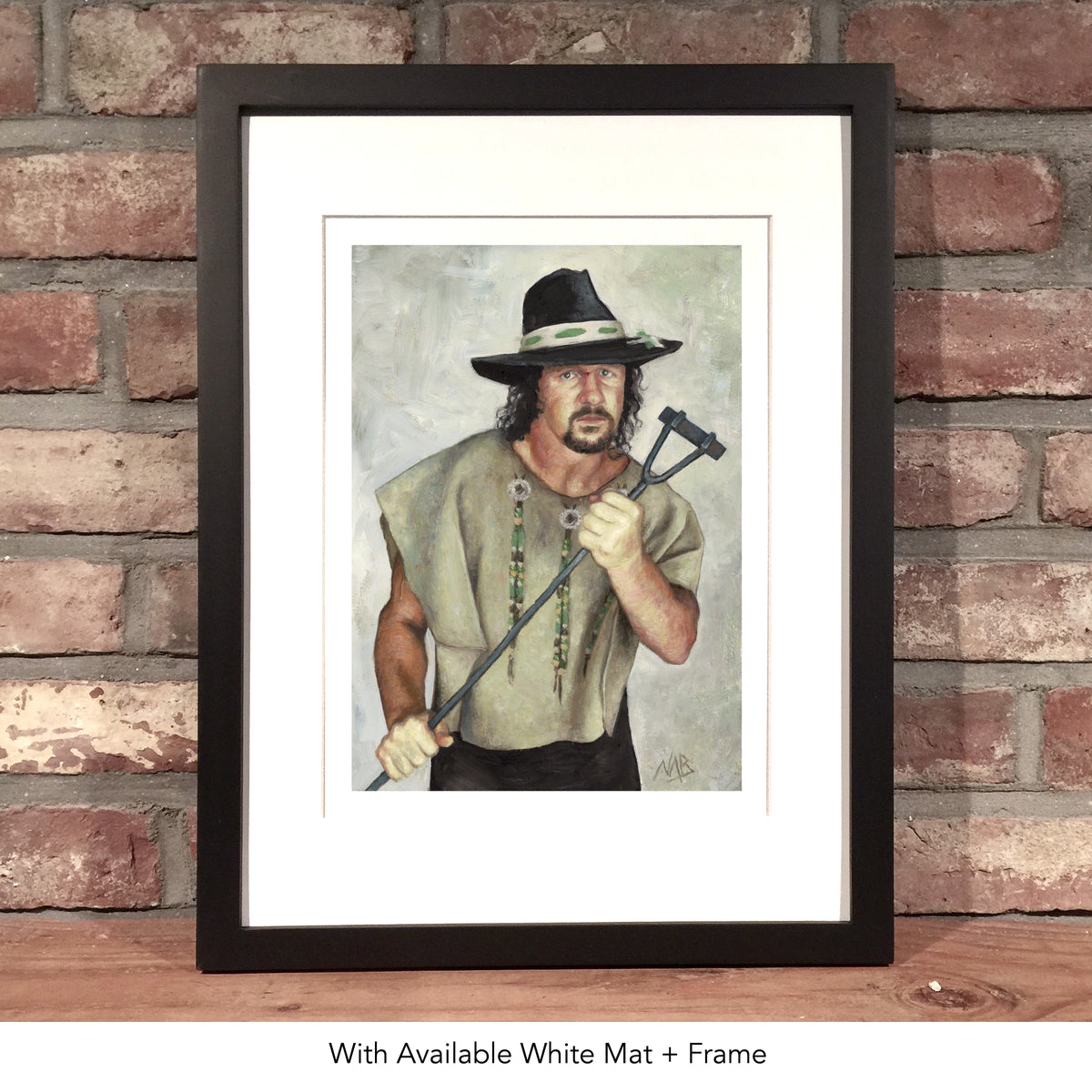 TERRY FUNK // Oil on Paper - 9”x12” *ORIGINAL PAINTING*