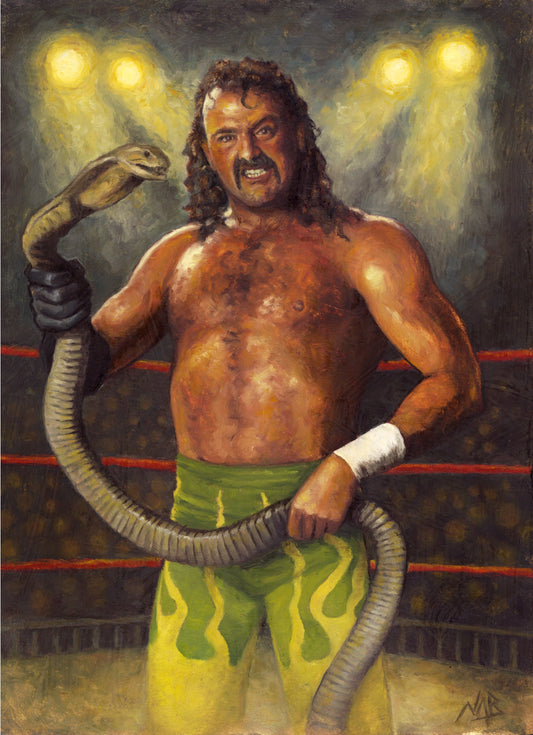 JAKE "THE SNAKE" ROBERTS // Oil Painting