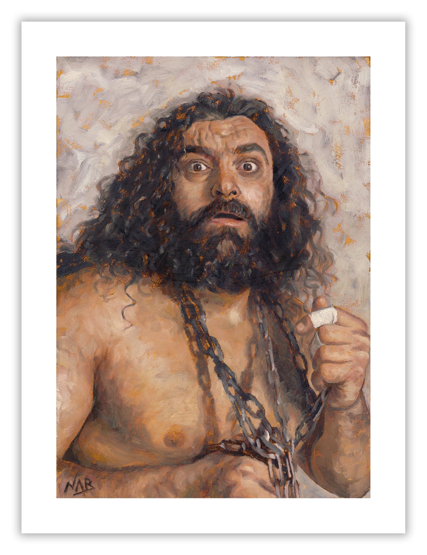 BRUISER BRODY // Oil on Paper - 9”x12” *ORIGINAL PAINTING*