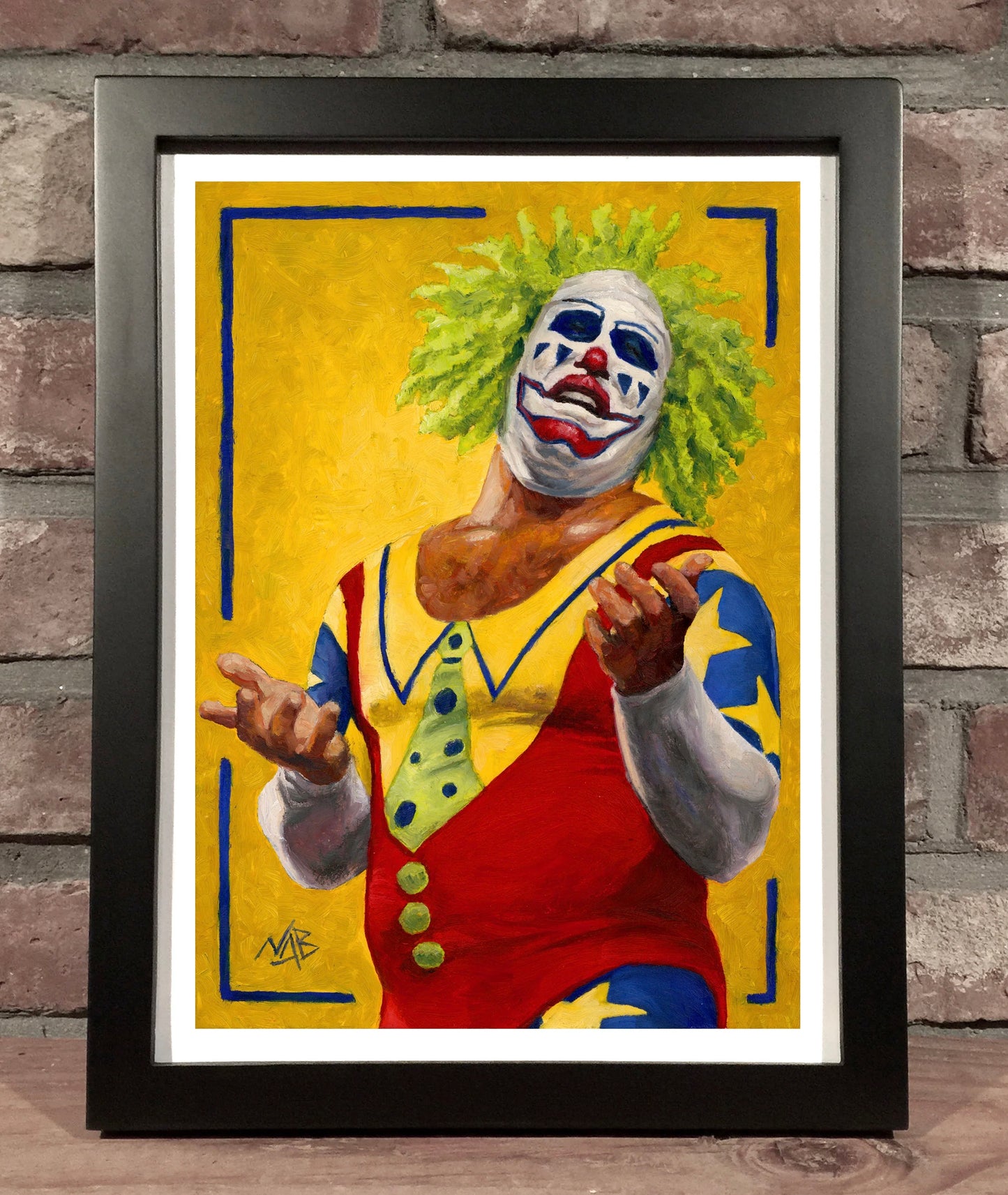 DOINK THE CLOWN // Oil on Paper - 9”x12” *ORIGINAL PAINTING*