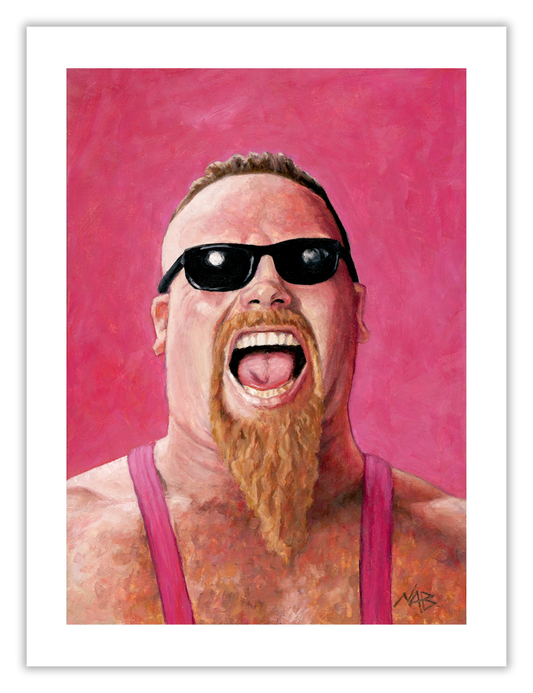 JIM “THE ANVIL” NEIDHART // Oil on Paper - 9”x12” *ORIGINAL PAINTING*