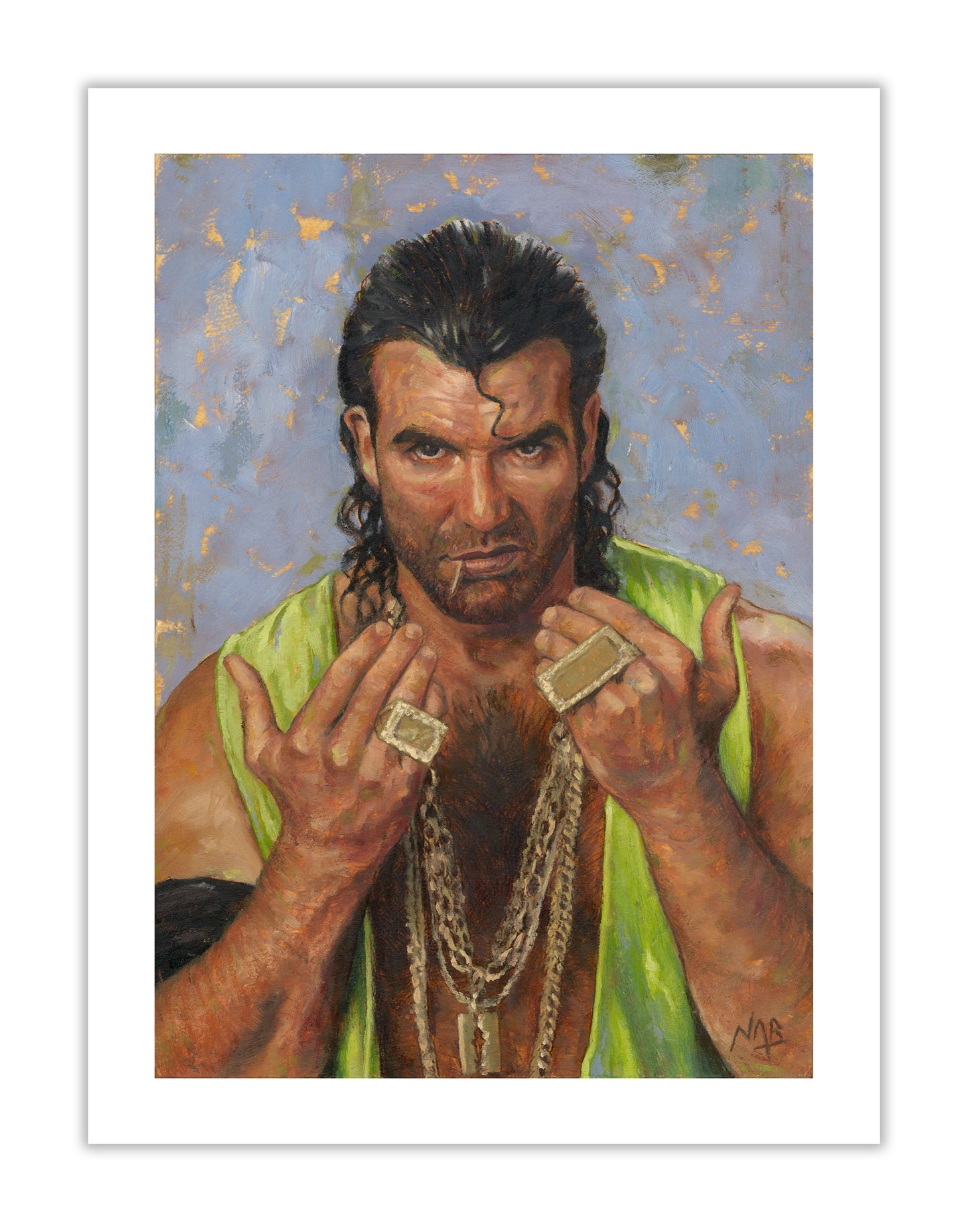RAZOR RAMON // Oil on Paper - 9”x12” *ORIGINAL PAINTING*