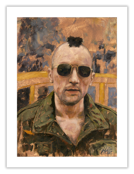 TAXI DRIVER // Oil on Paper - 9”x12” *ORIGINAL PAINTING*
