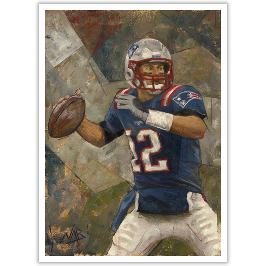 TOM BRADY // Oil on Paper - 9”x12” *ORIGINAL PAINTING*