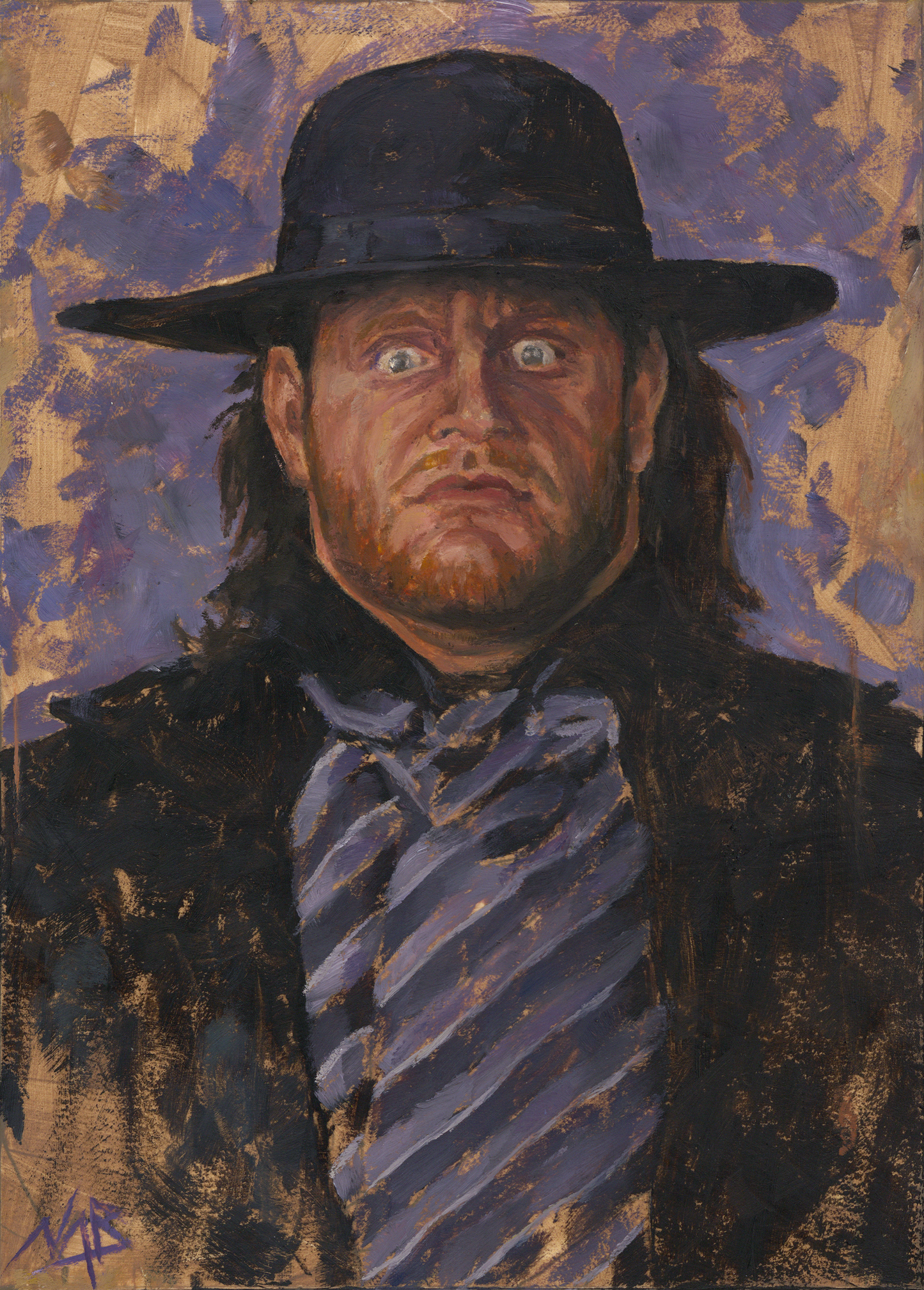 THE UNDERTAKER // Oil on Paper - 9”x12” *ORIGINAL PAINTING*