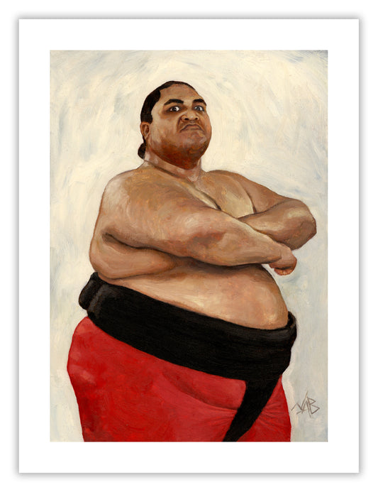 YOKOZUNA // Oil on Paper - 9”x12” *ORIGINAL PAINTING*