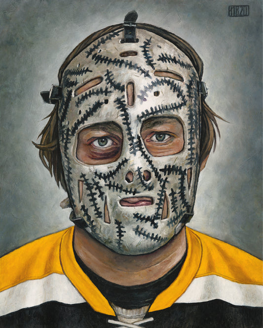 GERRY CHEEVERS // Oil Painting [Boston Bruins, Original 6, NHL]