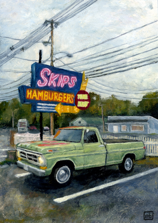 SKIPS HAMBURGERS // Oil Painting