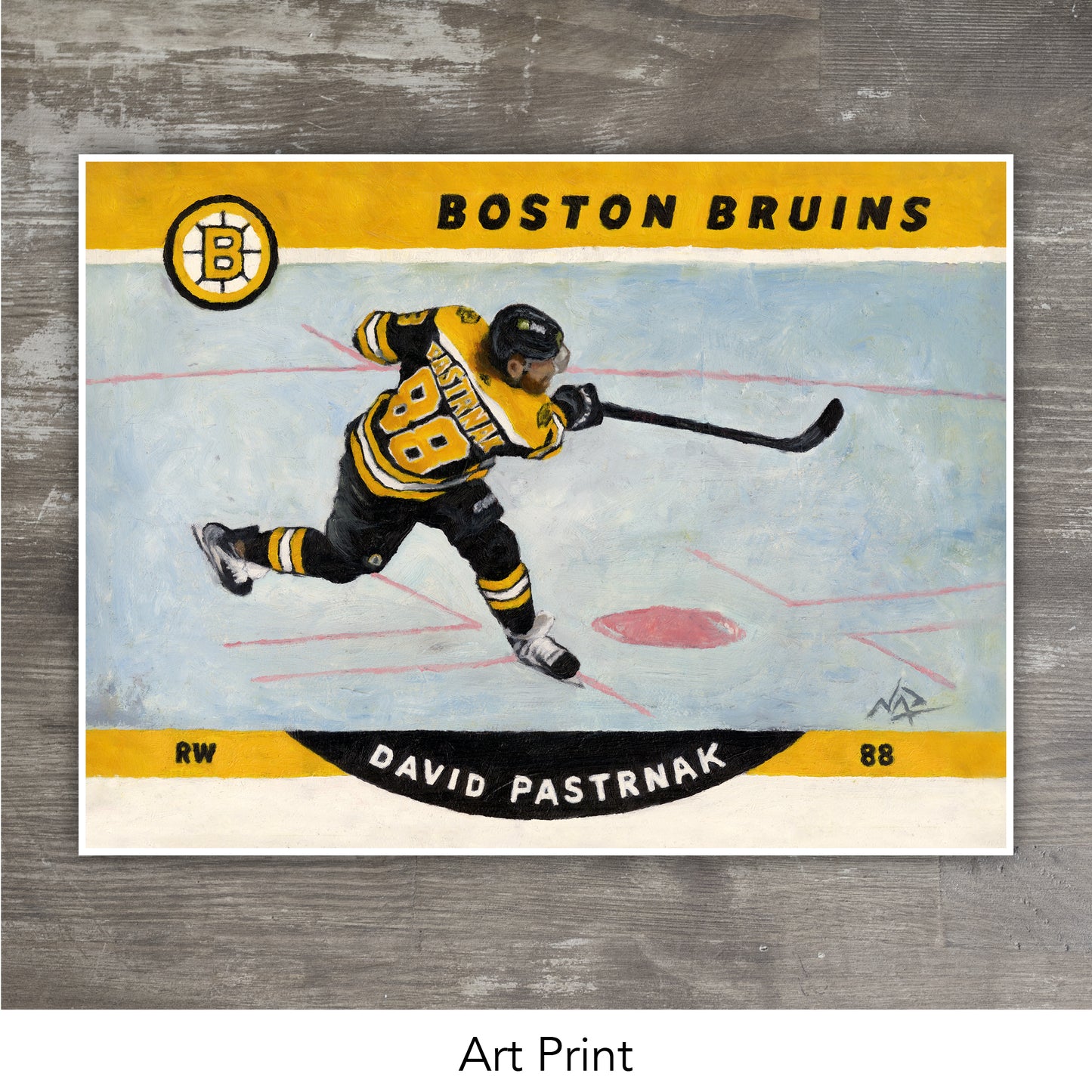 BOSTON BRUINS - David Pastrnak // Oil Painting