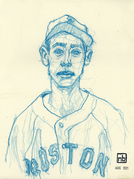 TED WILLIAMS // Colored Pencil Drawing (Boston Red Sox, Vintage, American League)