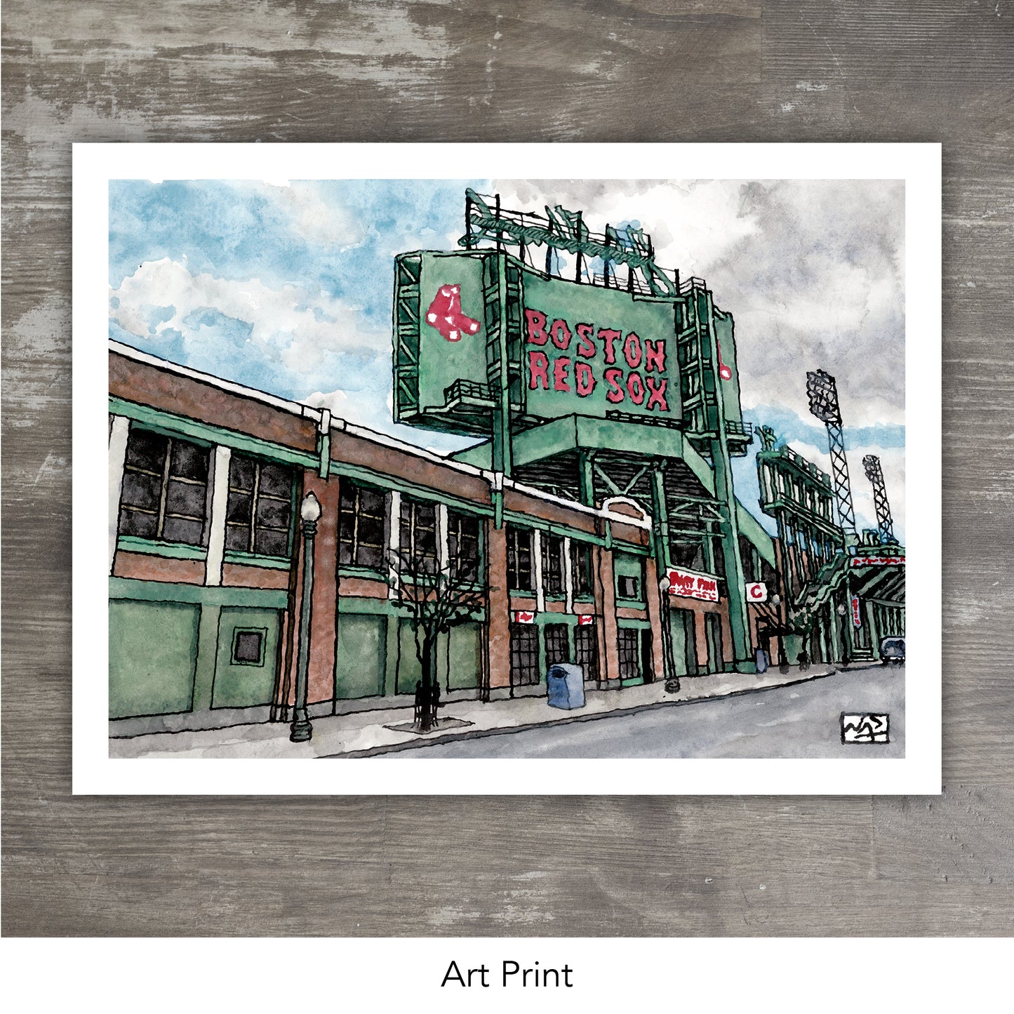 Art Print 3 Pack // BOSTON SPORTS // Ink & Watercolor (Red Sox, Bruins, Celtics, Patriots, Fenway Park, Gillette Stadium, Garden)